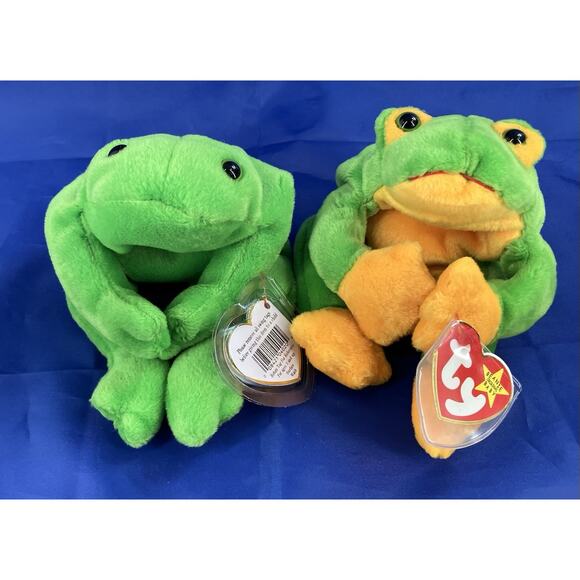 Ty Beanie Babies Frog Bundle (2pcs) Legs And Smoochy - Picture 11 of 13